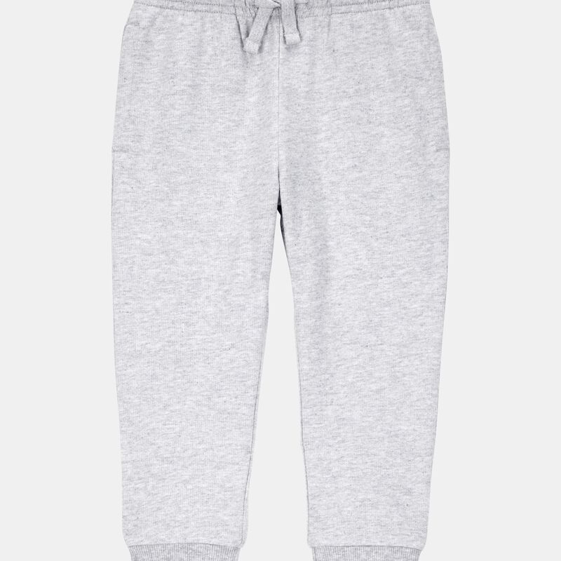 Toddler Boy Pull-On Drawstring Joggers - Grey
