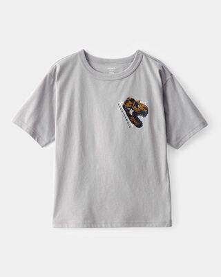 Product image 1 of Kid Prehistoric Dinosaur Short-Sleeve Graphic Tee - Grey