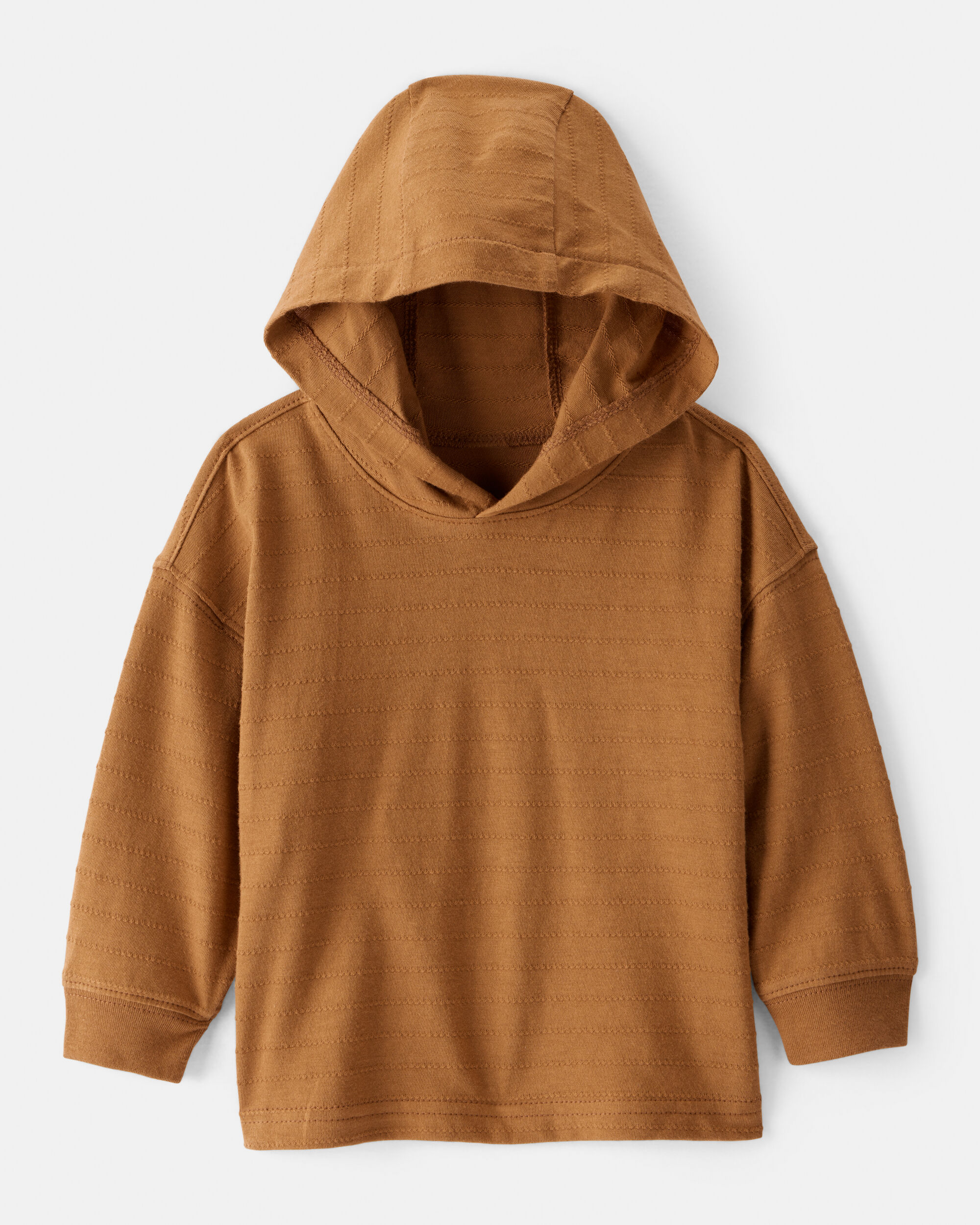Baby Boy Cotton Long-Sleeve Hooded Top - Brown - Carter's | Carter's