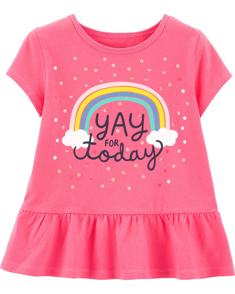 rainbow peplum top
