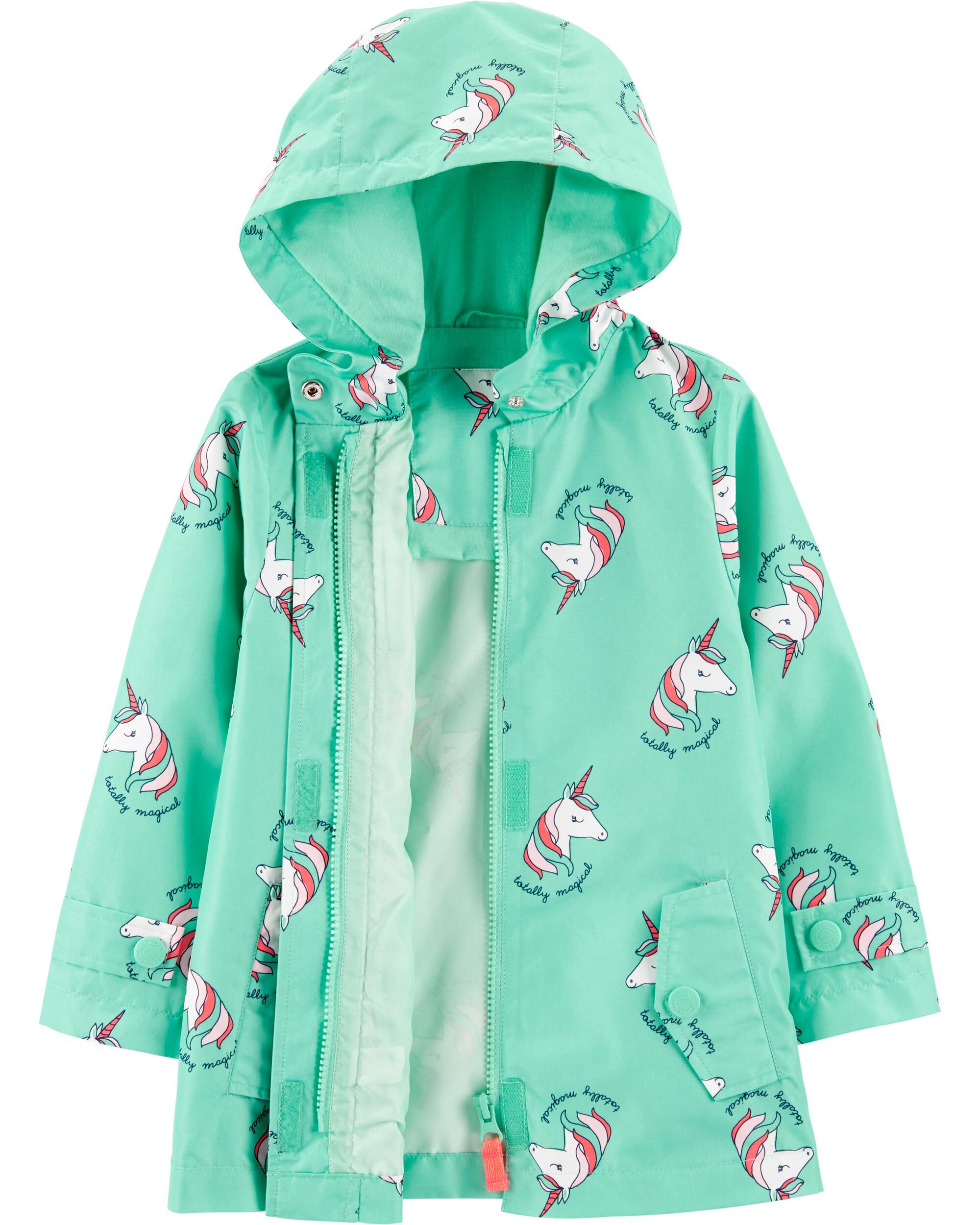 carters unicorn rain jacket