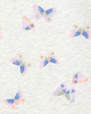 Product image 2 of Toddler Butterfly Print Short-Sleeve Fashion Top - Grey