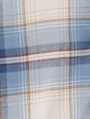 Blue - Baby Plaid Button-Front Bodysuit, Selected