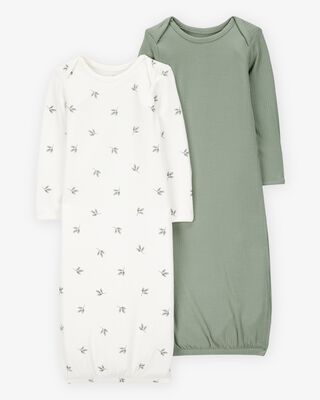 Product image 1 of Baby 2-Pack PurelySoft Sleeper Gowns - Green