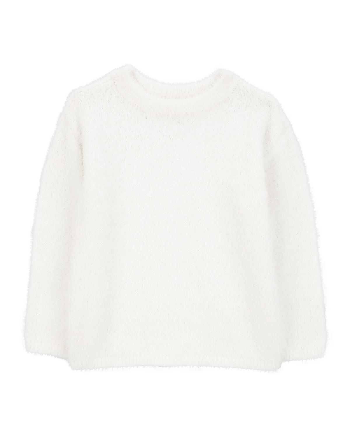 White fluffy sweater on sale