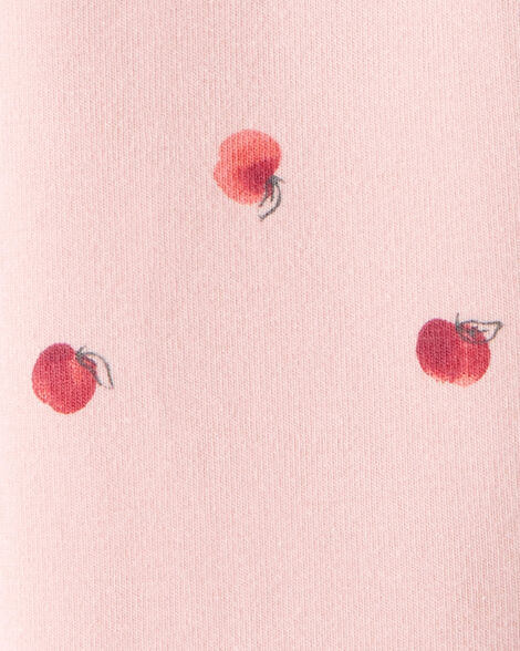  Product image 3 of Toddler Girl Cotton Apple Stretch Leggings - Pink