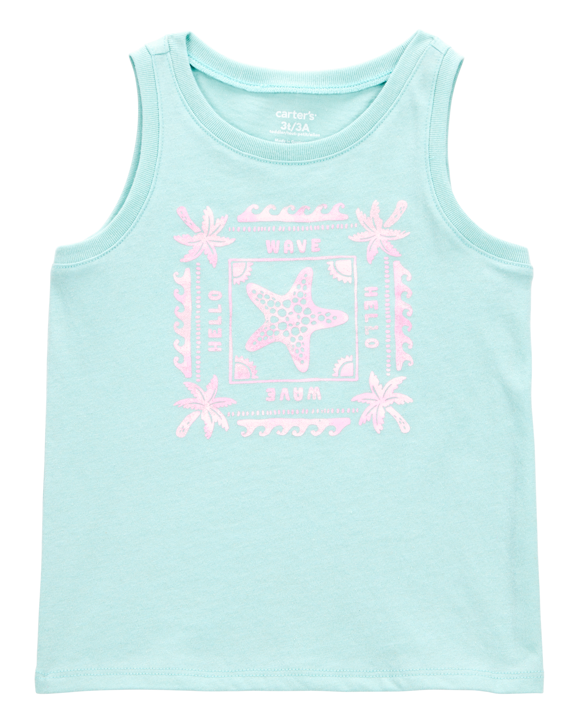 Toddler Starfish Muscle Tank - Turquoise