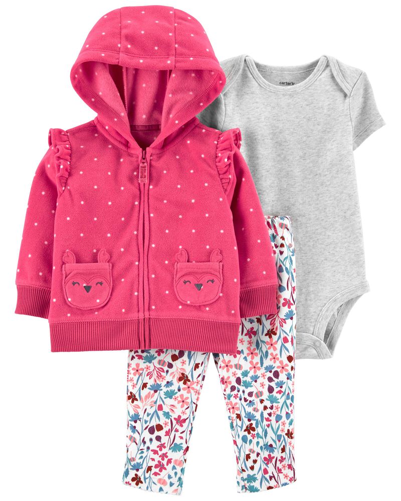 3Piece Fleece Little Jacket Set