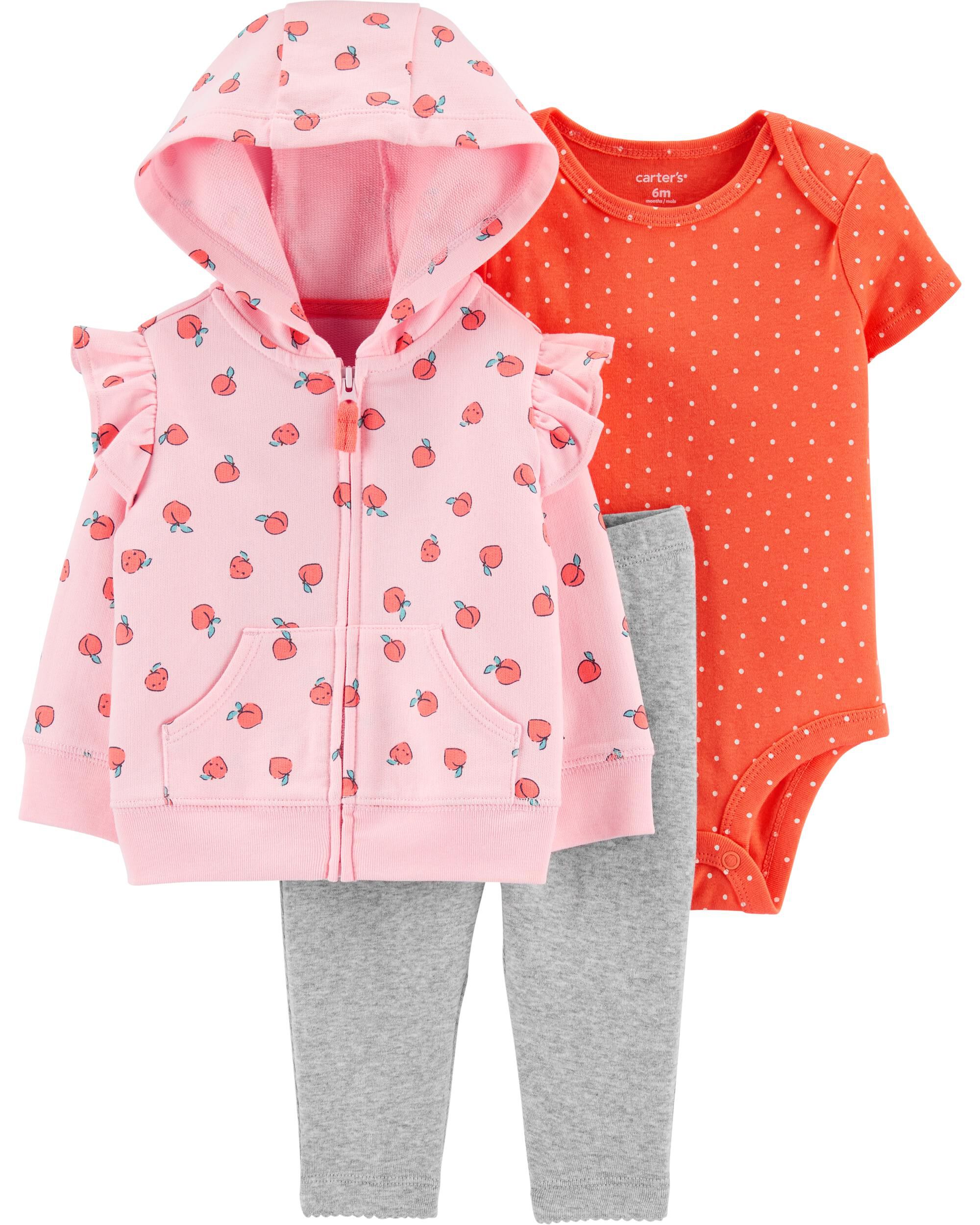 Carters peach pajamas clearance