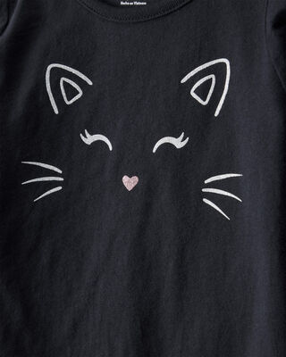 Product image 2 of Toddler 2-Piece Halloween Cat Tee & Tulle Skirt Set - Black