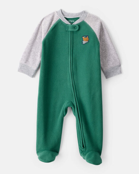 Product image 1 of Baby Boy Bear Loose Fit Long-Sleeve Sleep & Play - Green