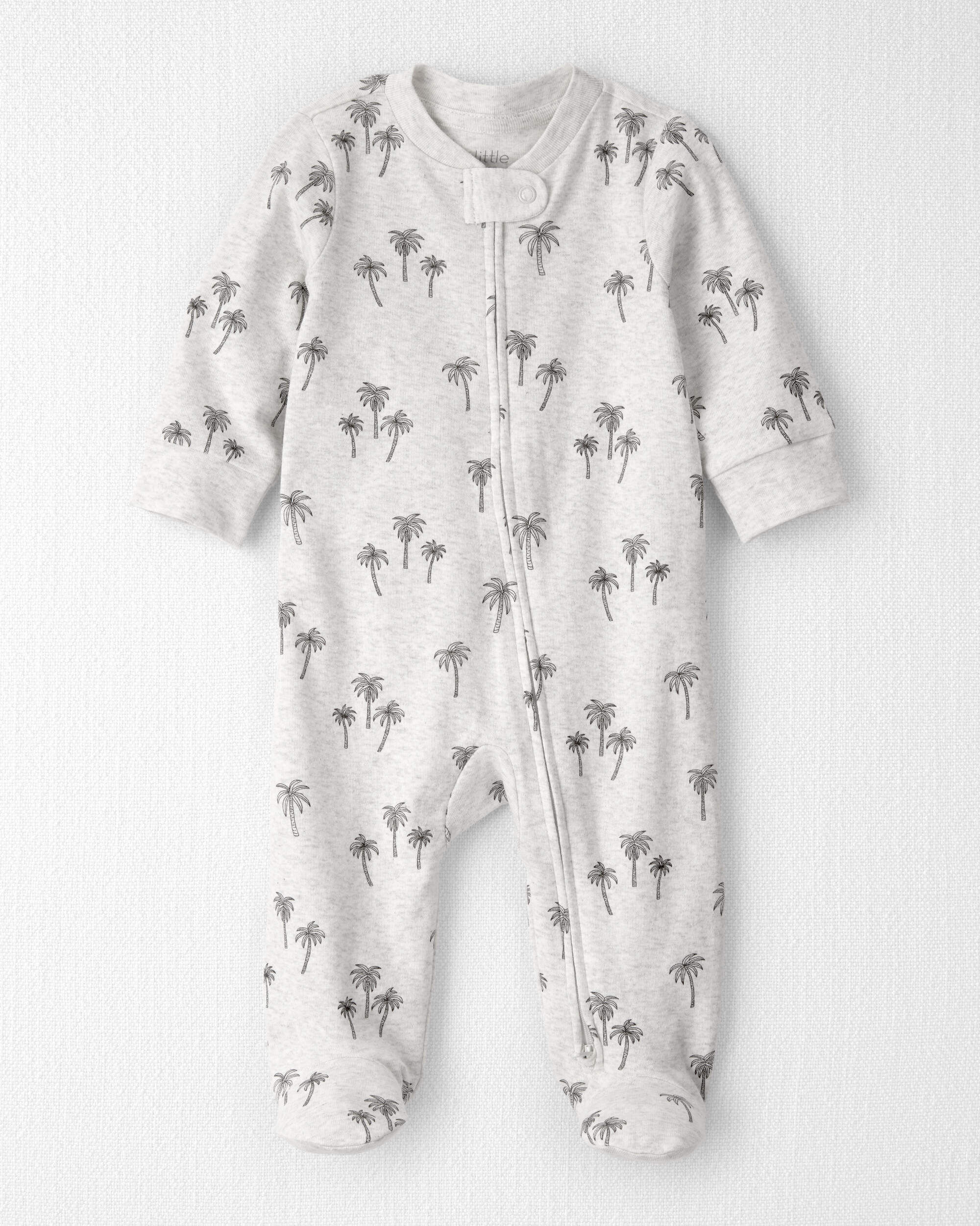 Little Planet Baby Organic Cotton Sleep & Play Pajamas in Palm Trees 3M Palm Trees