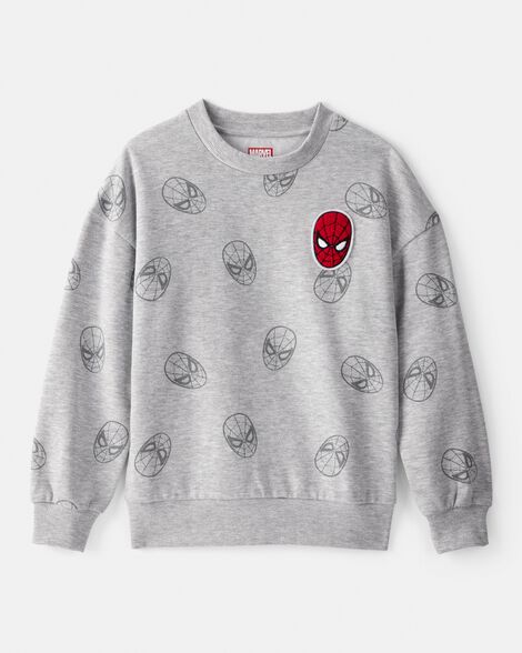 boys ©marvel spider-man pullover sweatshirt - grey
