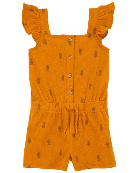  Product image 1 of Toddler Flutter Pineapple Crinkle Jersey Romper