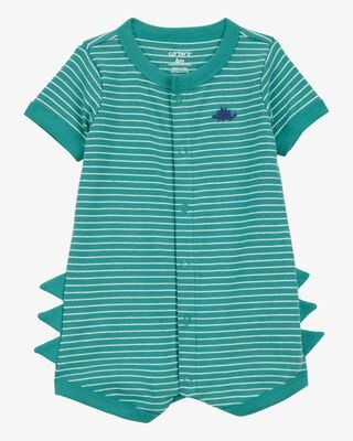 Toddler Dinosaur Print Snug Fit Cotton 4-Piece Pajamas