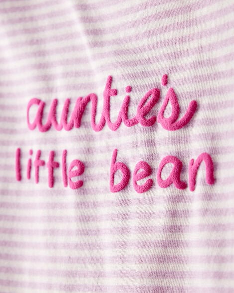 Baby Girl Little Bean Long-Sleeve Graphic Bodysuit - Pink