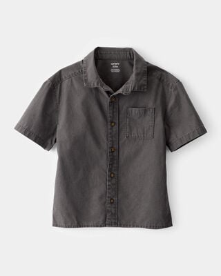 Product image 1 of Kid Short-Sleeve Button-Down Pocket Shirt - Black