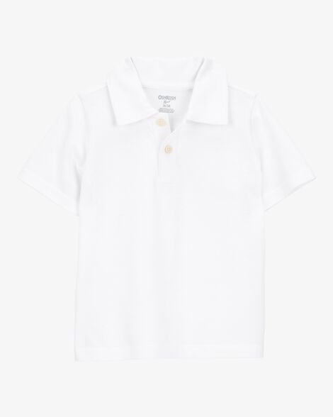 Product image 2 of Toddler 2-Pack Pique Uniform Polo Shirts - White