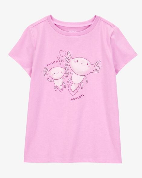 Product image 1 of Kid Axolotl Short-Sleeve Graphic Tee - Pink
