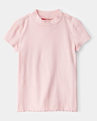 Kid 2-Piece Button-Front Shirt & Sweater Vest Top - Pink/White