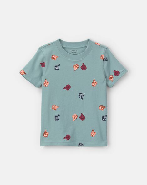 toddler boy foam finger tee - blue
