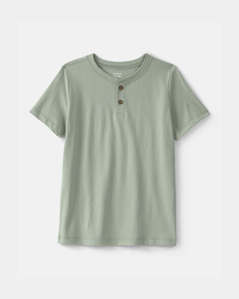 boys solid henley t-shirt - green