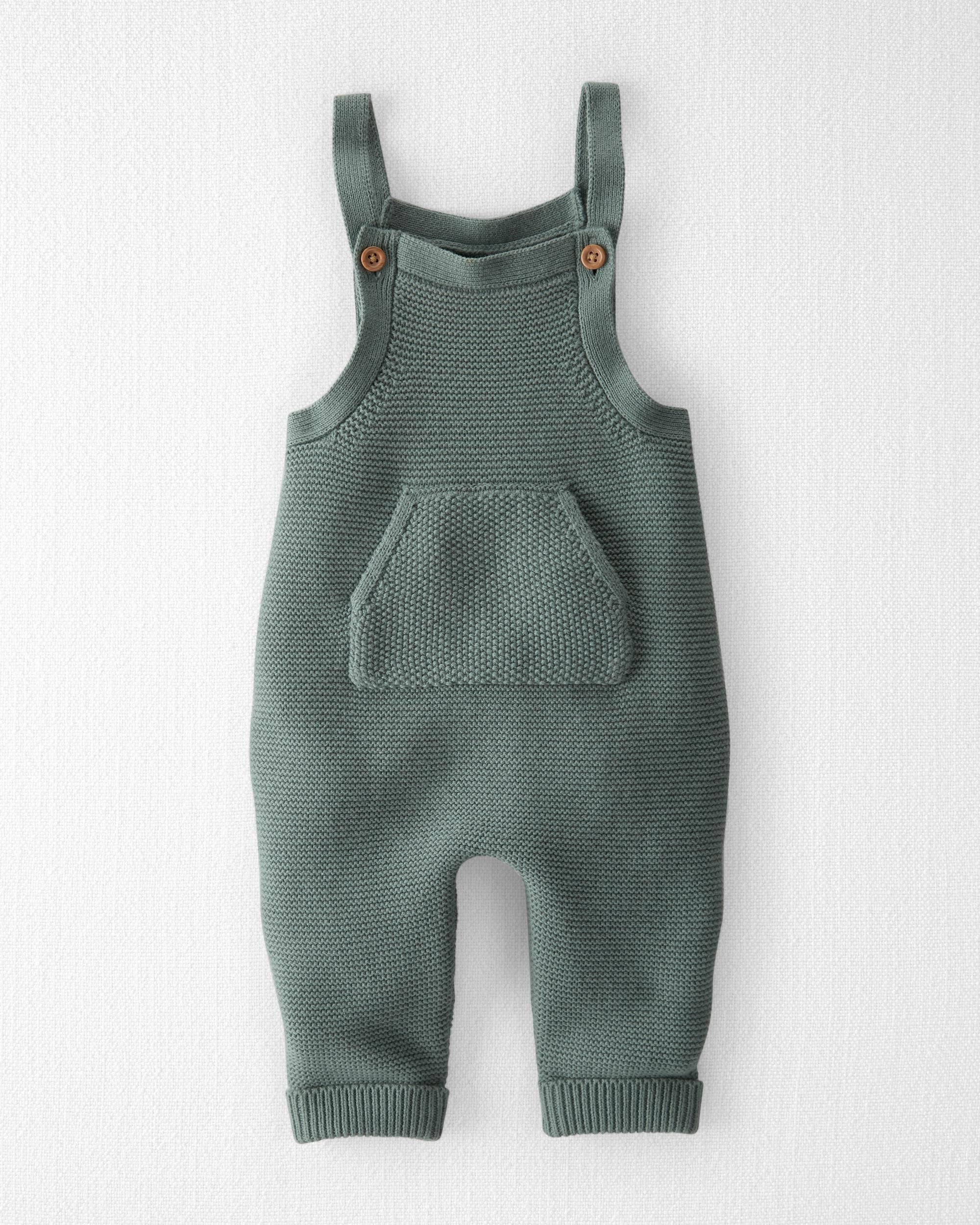 Baby boy knit overalls clearance
