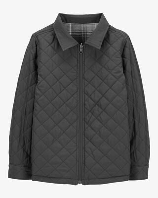 Product image 2 of Kid Reversible Flannel Jacket - Black