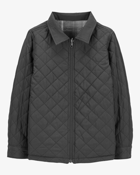  Product image 2 of Kid Reversible Flannel Jacket - Black