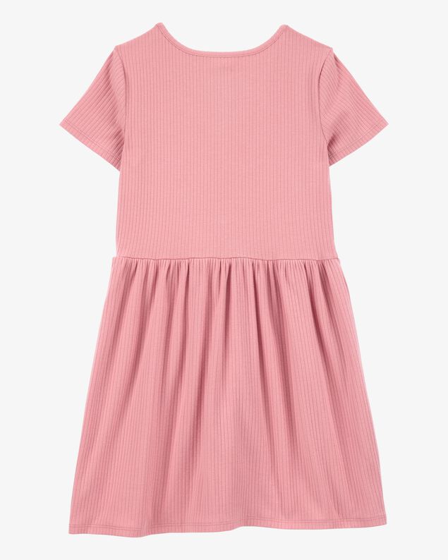 Product image 2 of Kid Solid Short-Sleeve Dress - Pink