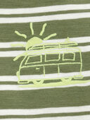 Green - Baby Sun Striped Cotton Short-Sleeve Tee - Green, Selected