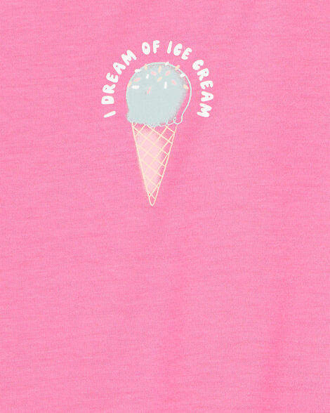 Product image 2 of Girls 2-Pack Ice Cream Floral Nightgowns - Pink