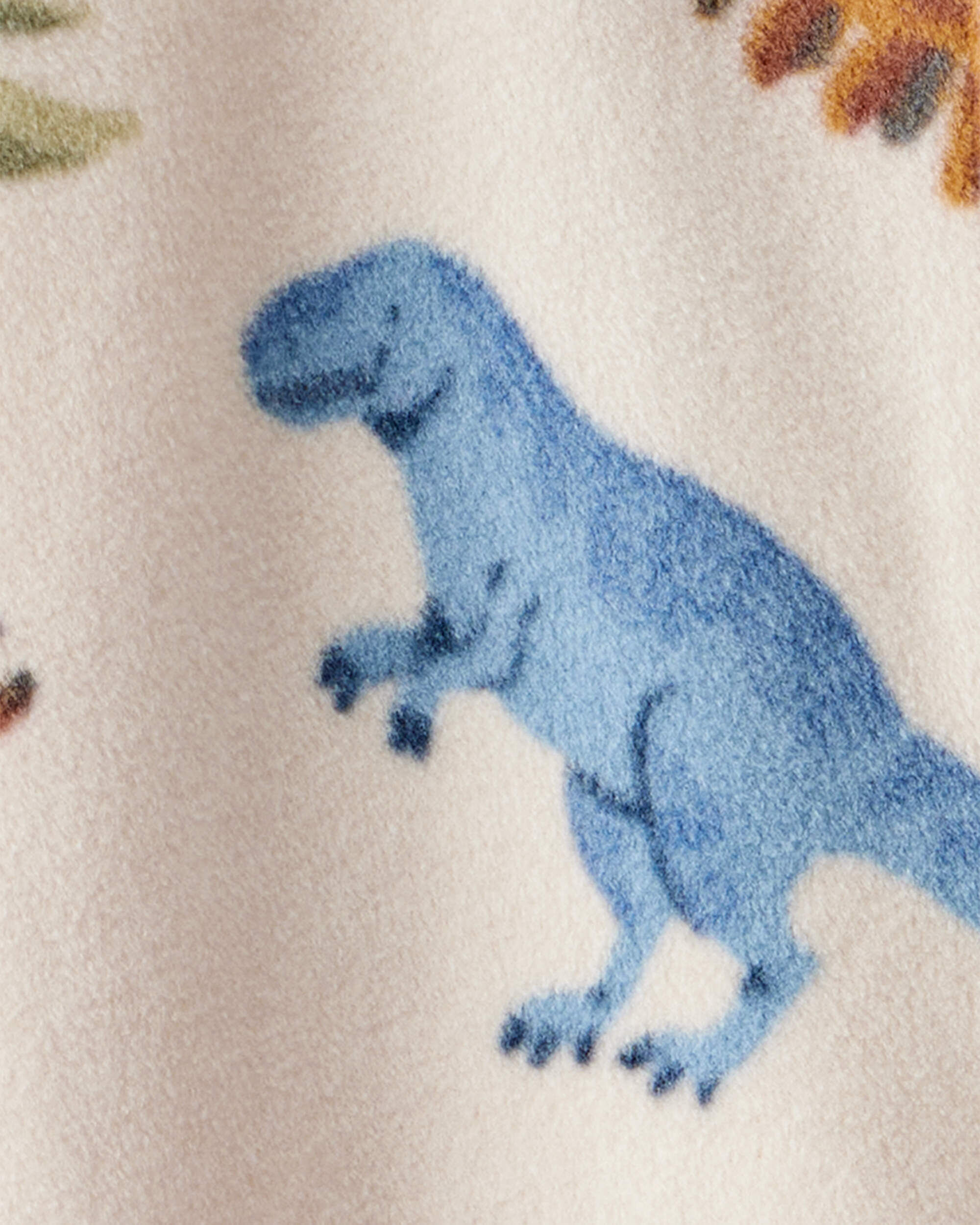 Baby Boy Dinosaur Loose Fit Long-Sleeve Sleep & Play - Cream