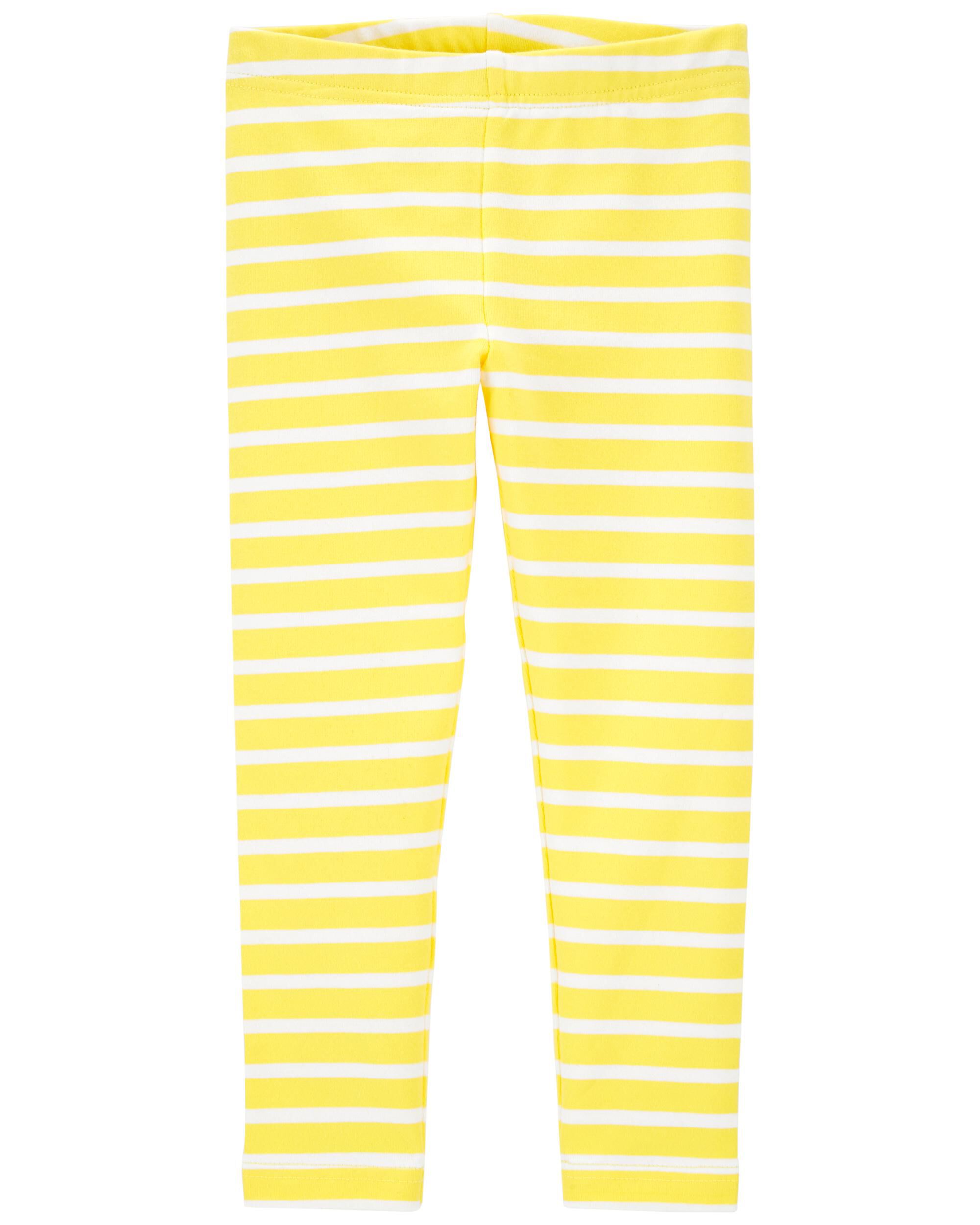 Yellow striped leggings Clearance