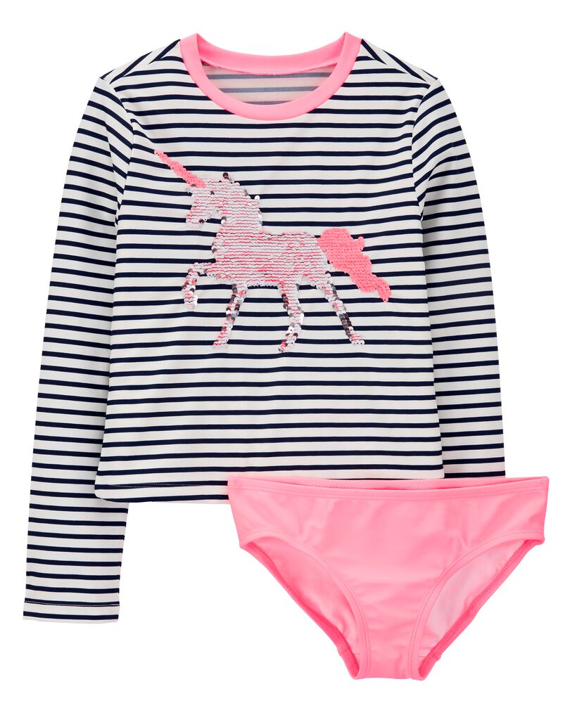 Oshkosh Flip Sequin Unicorn Rashguard Set Carters Com
