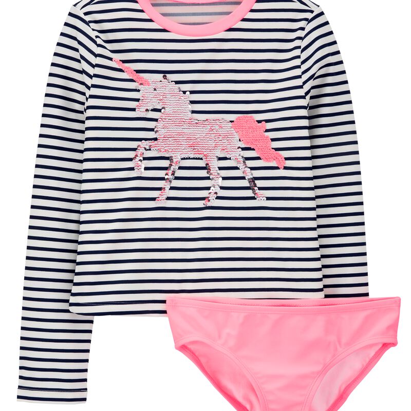 Oshkosh Flip Sequin Unicorn Rashguard Set Carters Com