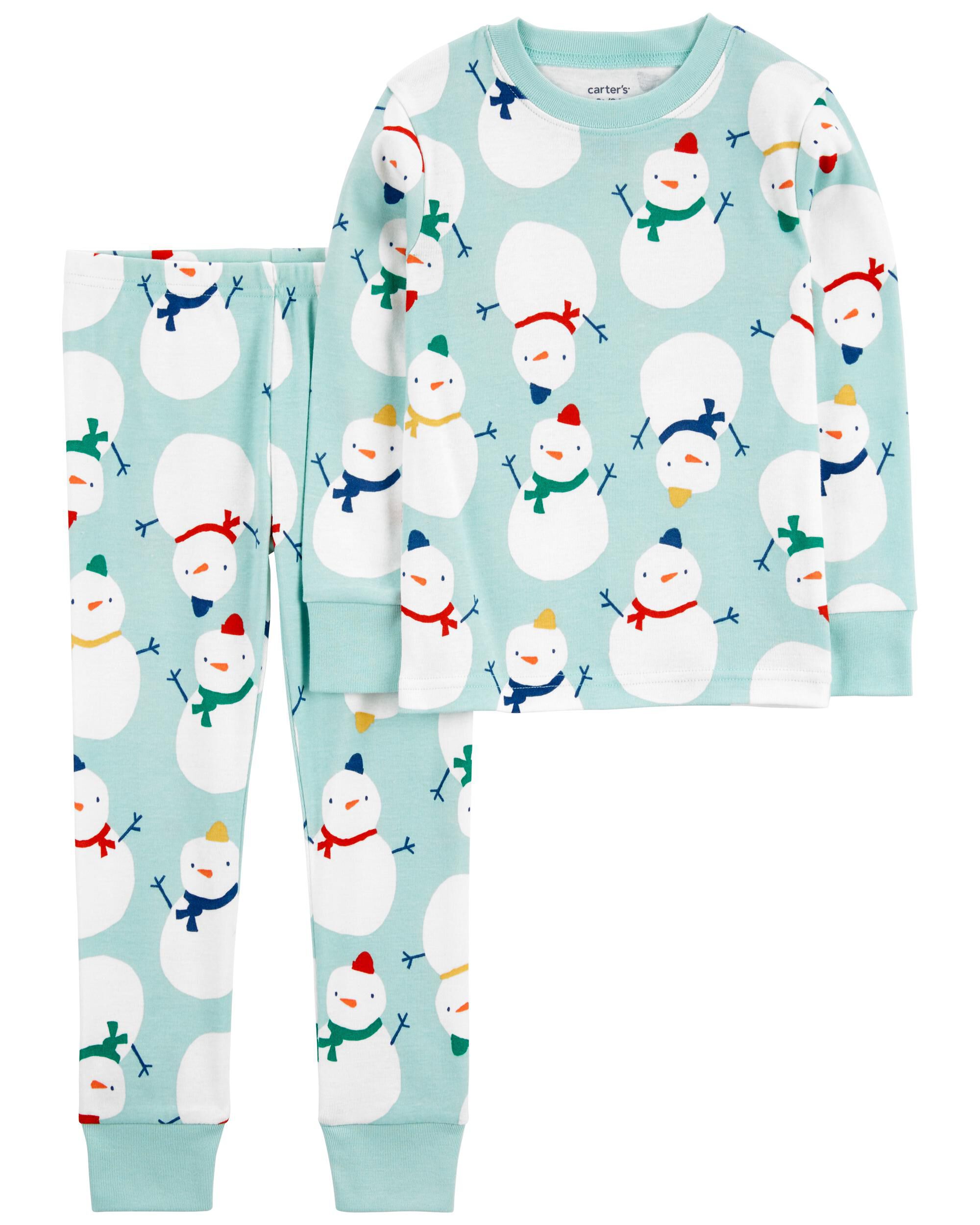 Toddler 2 Piece Christmas Snowman 100 Snug Fit Cotton Pajamas Carter s Carter s