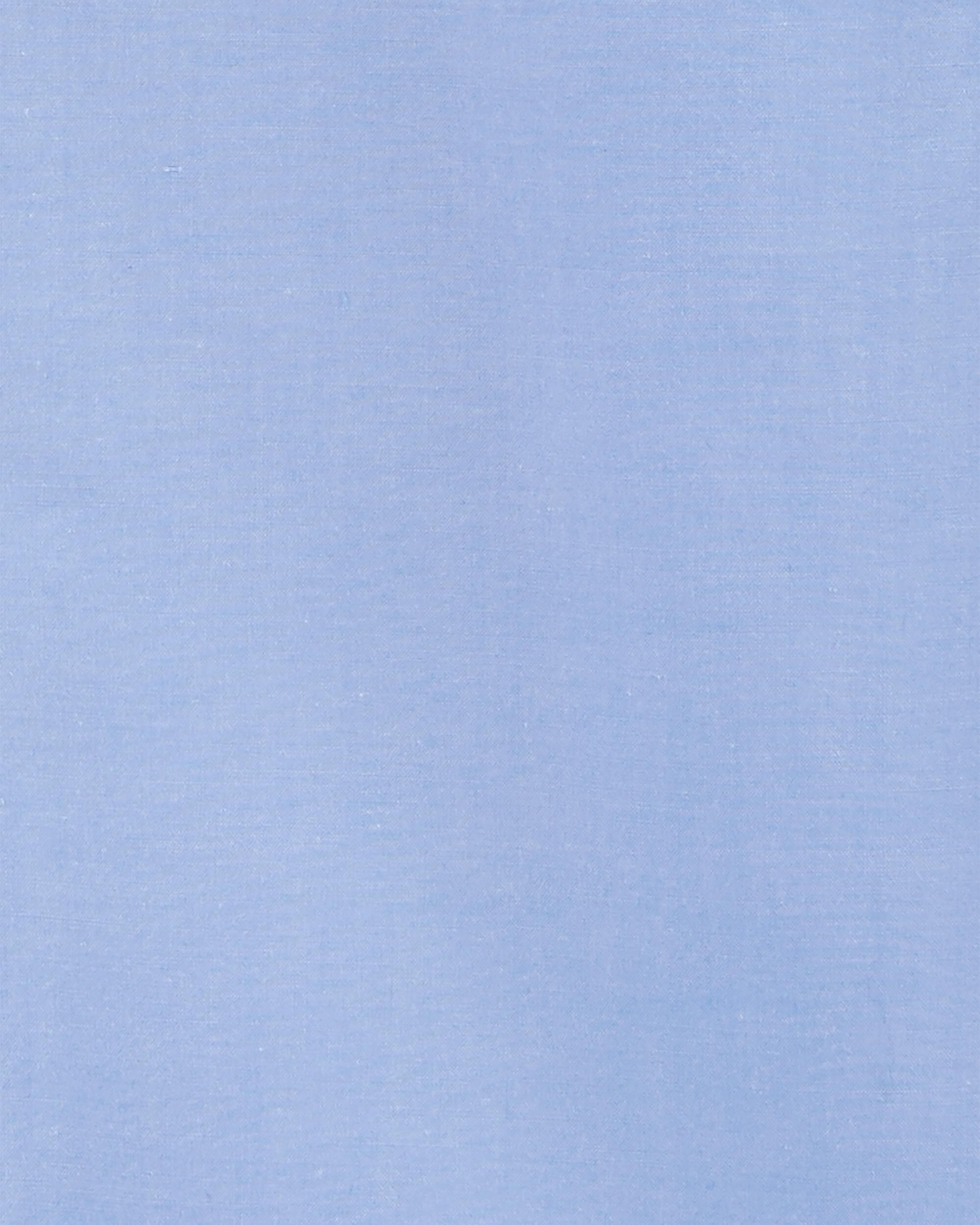 Boys Uniform Button-Front Shirt - Blue