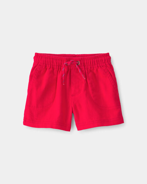baby boy twill shorts - red
