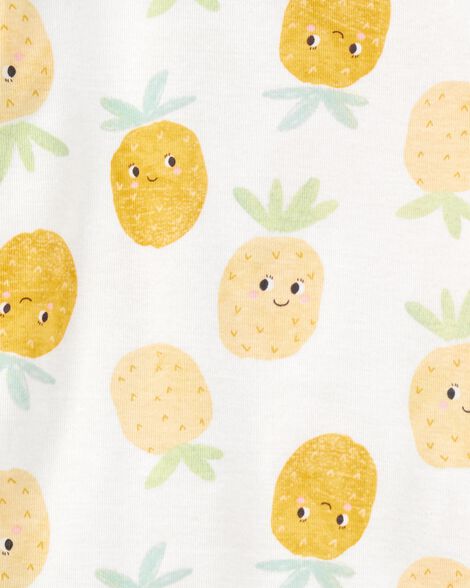 Product image 2 of Toddler 4-Piece Pineapple & Fish Print 100% Snug Fit Cotton Pajamas - Pink/Yellow