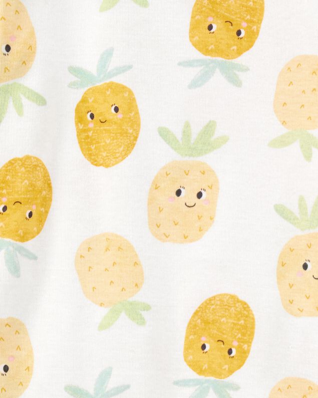 Product image 2 of Toddler 4-Piece Pineapple & Fish Print 100% Snug Fit Cotton Pajamas - Pink/Yellow