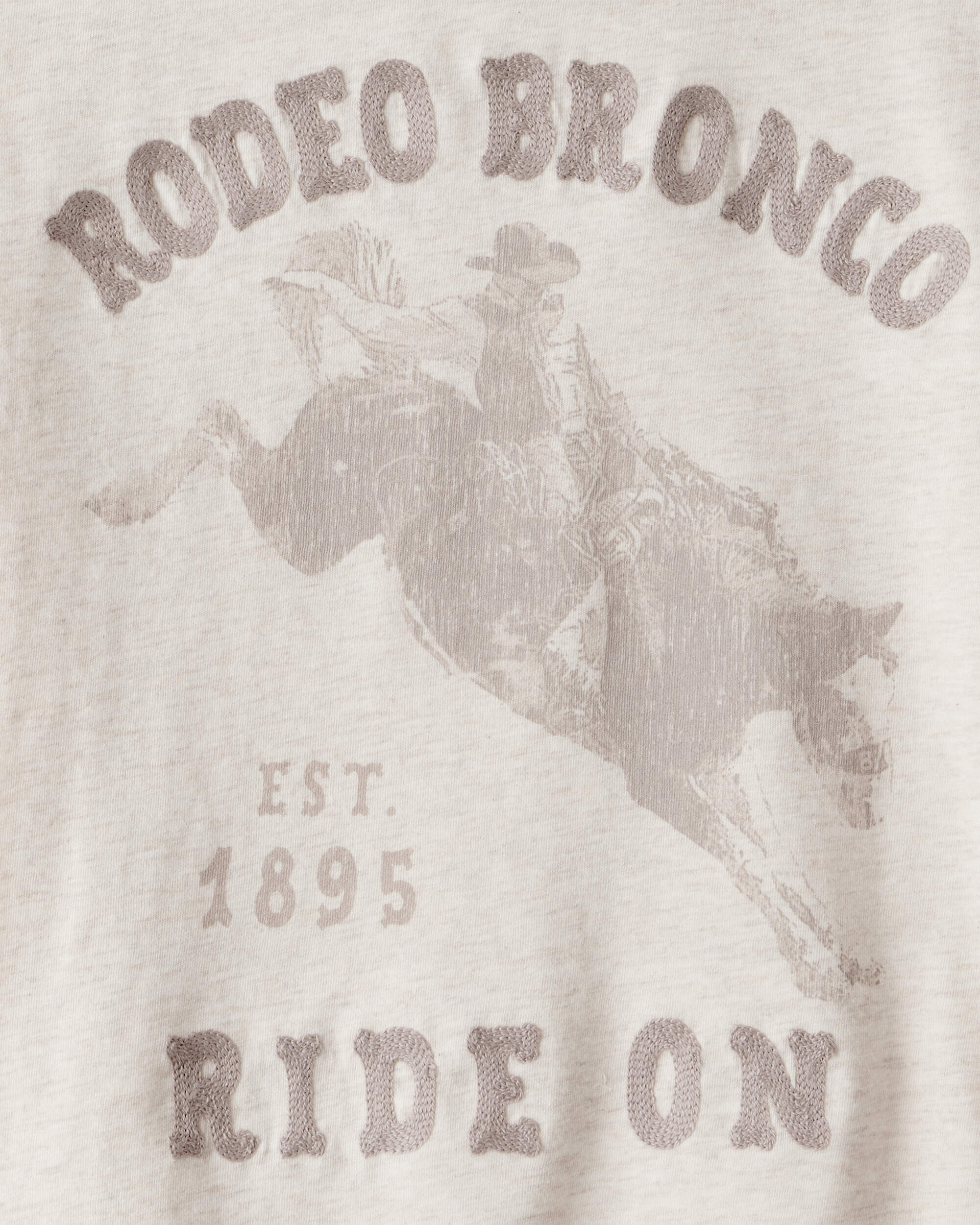 Boys Western Rodeo Short-Sleeve Graphic Tee - Ivory