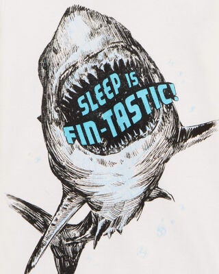 Product image 2 of Kid Shark Print Snug Fit 4-Piece Pajamas