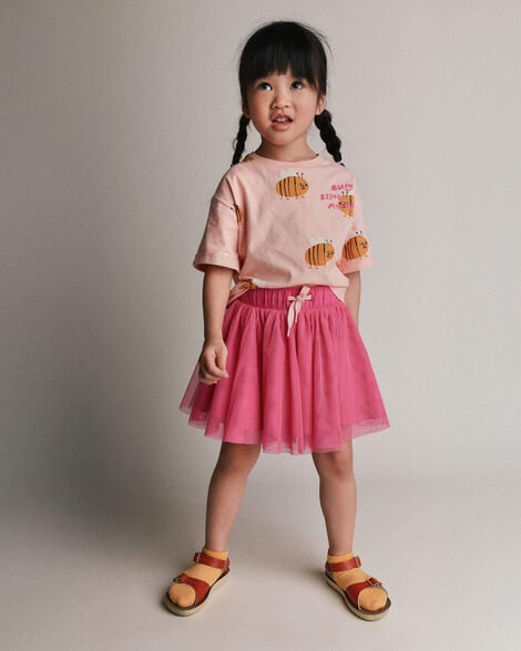 Toddler Girl Avenue Twirl™ Mini Skirt with Tulle - Hot Pink