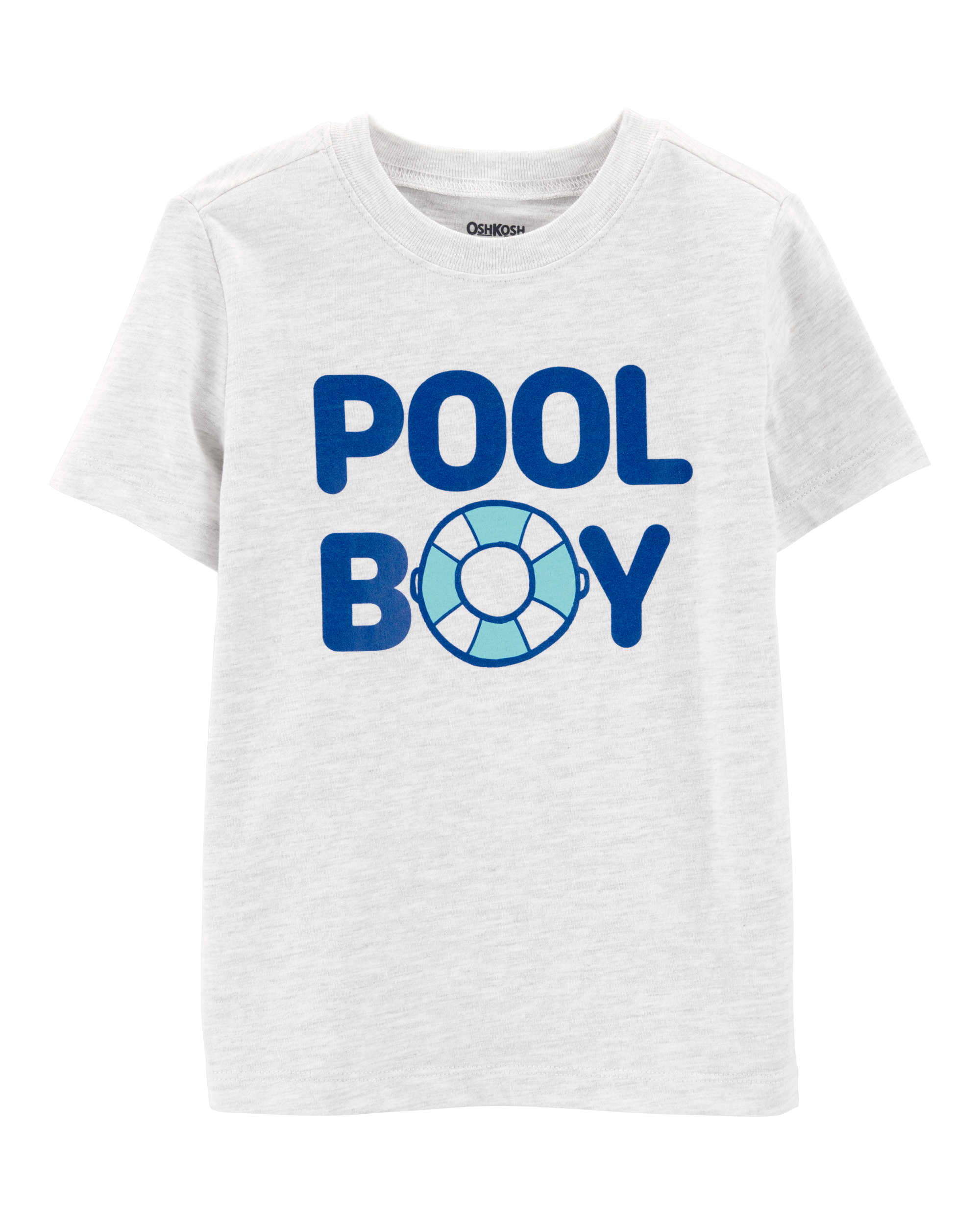 Toddler Pool Boy Short-Sleeve Graphic Tee - Grey