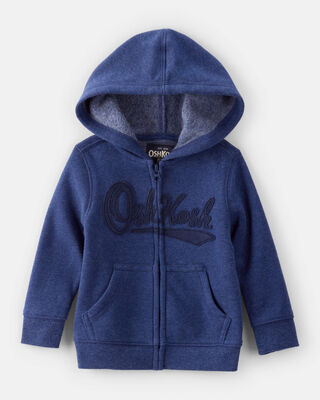 Product image 1 of Baby Boy OshKosh Fleece Logo Zip Jacket - Blue