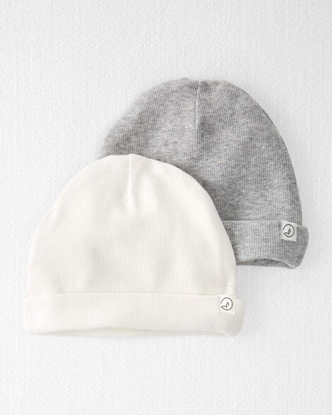  Product image 1 of Baby 2-Pack Organic Cotton Rib Caps
