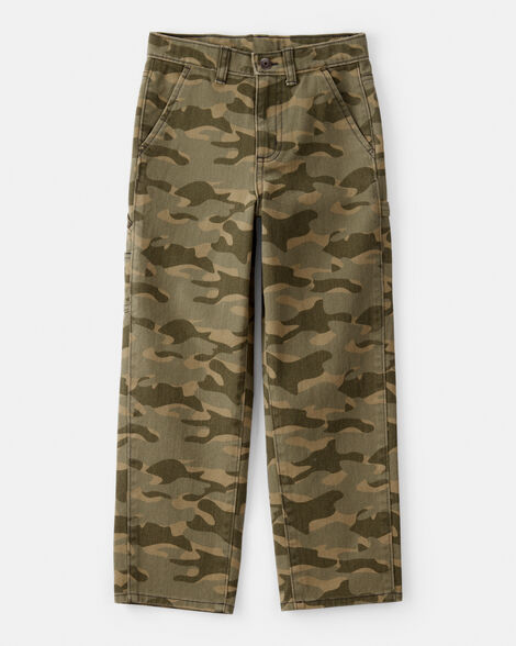 Boys Camo Carpenter Fashion Pants