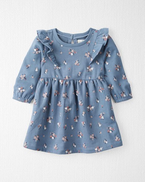  Product image 1 of Baby Long-Sleeve Ruffle Dress Made with Organic Cotton in Floral Print