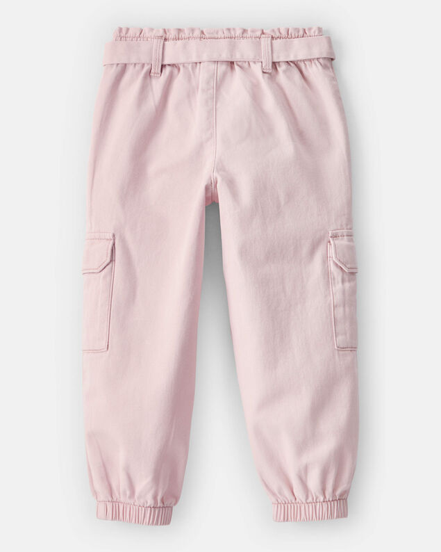 Product image 2 of Toddler Girl Cotton Cargo Joggers - Pink